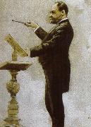 johannes brahms dvorak conducting at the chicago world fair in 1893 oil on canvas
